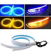 EverBright DRL Led Strip Lights for Cars, Led Headlight Strip for Daytime Running Lights Turn Sig...