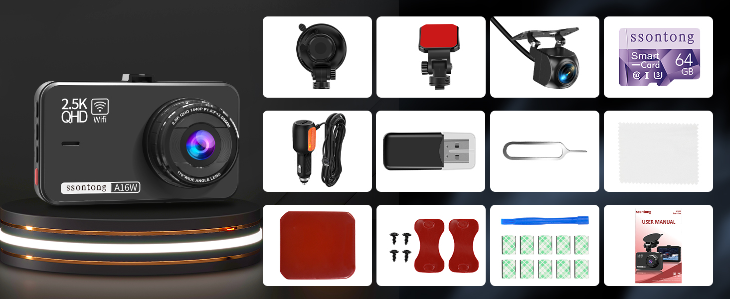 dash cam front and rear