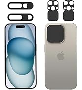 EYSOFT Privacy Cover Compatible for 15 Pro/iPhone 15 Pro Max with Front Camera Cover,Protect Priv...