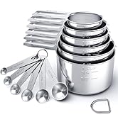 TILUCK Stainless Steel Measuring Cups &amp; Spoons Set, Cups and Spoons,Kitchen Gadgets for Cooking &amp;...