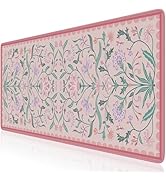 HAOCOO Pink Desk Mat Cute, Desk Matt for Desktop,with Smooth Surface, Non-Slip Cute Mouse Pad, La...