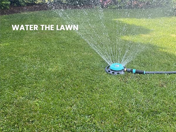 New England Garden Tools 400001 9 Multi-Pattern Turret Spot Watering Sprinkler Water the Lawn