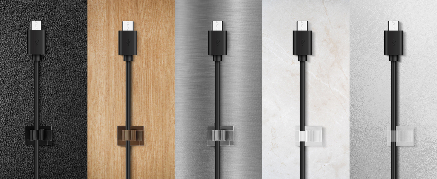 adhesive cable clips