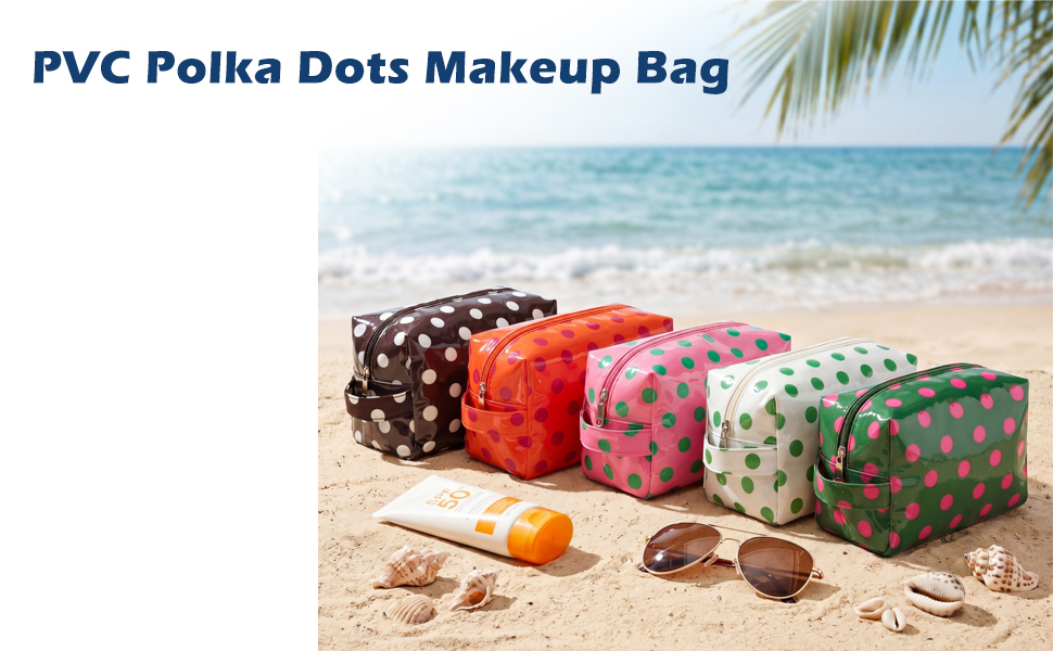 PVC Polka Dots Makeup Bag