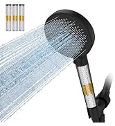 SR SUN RISE NSF Certified Filtered Shower Head 9-Spray Setting with Handheld for Hard Water to Re...