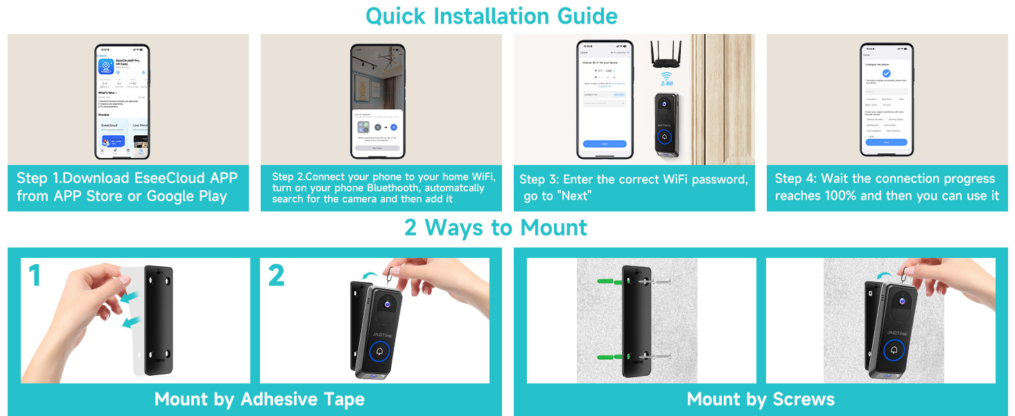 timbre con camara para puerta inalambrico