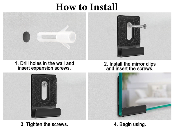 Metal Mirror Holder Kit