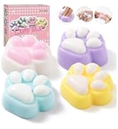 4Pcs Taba Stress Relief Squishy Toys Cat Paw, Cute Kawaii Paw Sensory Squeeze Toys, Handmade Ultr...