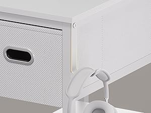 white desk