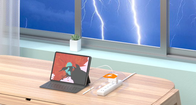 2 Prong Power Strip, WRXDMC 2 Prong to 3 Prong Outlet Adapter, 1400J Two Prong Surge Protector