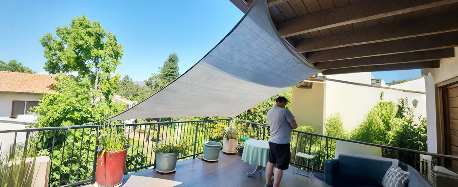 Light gray sail for deck