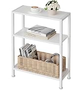 Vantimo 3-Tier Side Table, Small End Table, Sofa Side Table for Narrow Spaces, Slim End Table, Sk...