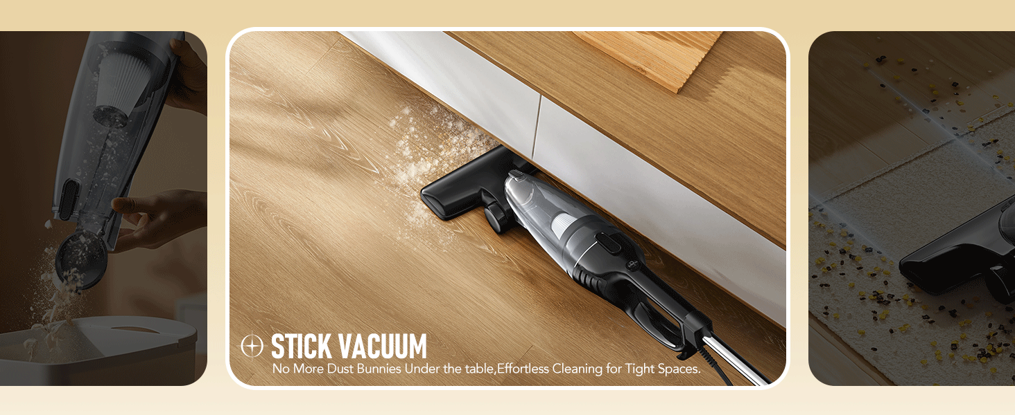 Avvnee Corded Stick Vacuum Cleaner, 3 lbs Lightweight Stick Vacuum for Pet Hair, Hard Floors