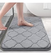 OLANLY Memory Foam Bath Mat Rug 24x16, Ultra Soft Non Slip and Absorbent Bathroom Rug, Machine Wa...