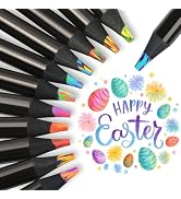 nsxsu Easter Basket Stuffers Essentials for Teens, 12 Rainbow Colored Pencils Art Supplies, Jumbo...