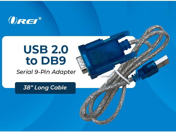 OREI USB 2.0 to Serial (9 Pin) DB-9 RS 232