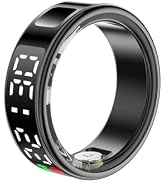Fitness Tracker Ring, Smart Ring with Display &amp; Charging Case, Accurate Monitoring of Pedometer, ...