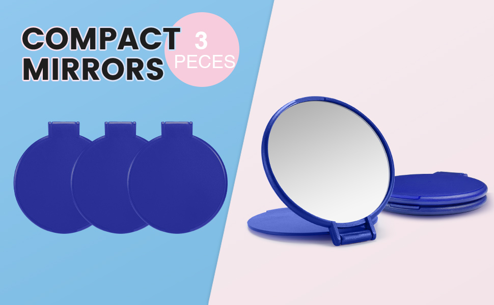 blue compact mirror
