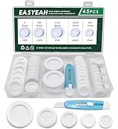 EASYEAH 45 PCS Rubber Grommets for Wiring White 1 1/2" 1" 7/8" 13/16" 5/8" Firewall Automotive Wi...