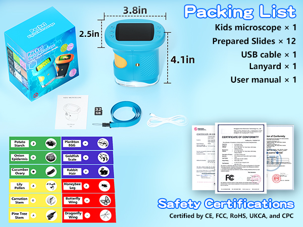 has CE, FCC, RoHS,UKC and CPC safety Certifications