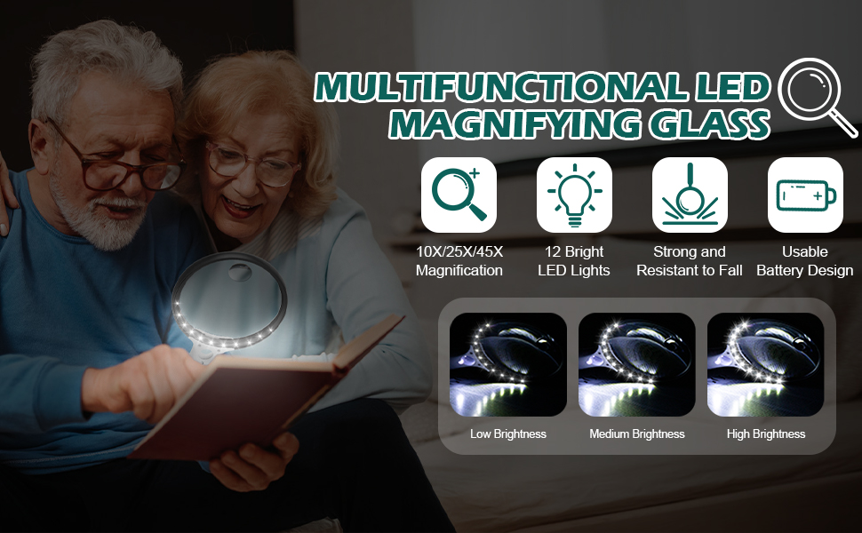 Large Magnifying Glass with Light
