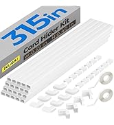 Delamu Cable Hider, 315in Cord Covers for Wires on Wall, One-Cord Cord Hider, Paintable Wire Hide...