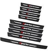 YAWUROU 9 PCS Car Door Sill Protectors, Carbon Fiber Threshold Guard Sticker, Self-Adhesive Car D...