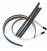 Lawie 10 Pack Plastic Metal Hard Thin Wide Headbands Hair Clasp Crown Tiara Hairband Silicone Fle...