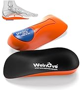 Welnove Heel Cups for Heel Pain with Arch Support, Max Anti-Shock Gel Heel Cushion for Plantar Fa...