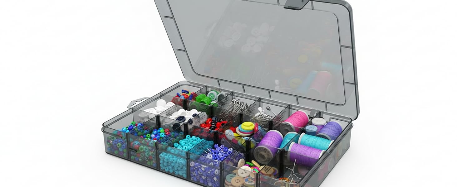 Organizer Box with Removable Dividers for Jewelry