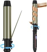 Curling Iron - Professional Manual Salon Rotating 1.75 Inch Hair Curler, Multi-Level Temperature ...