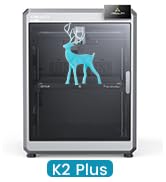 Creality K2 Plus 3D Printer, Support Multi Color Printing Needs CFS, 600mm/s Max Speed, Step-serv...
