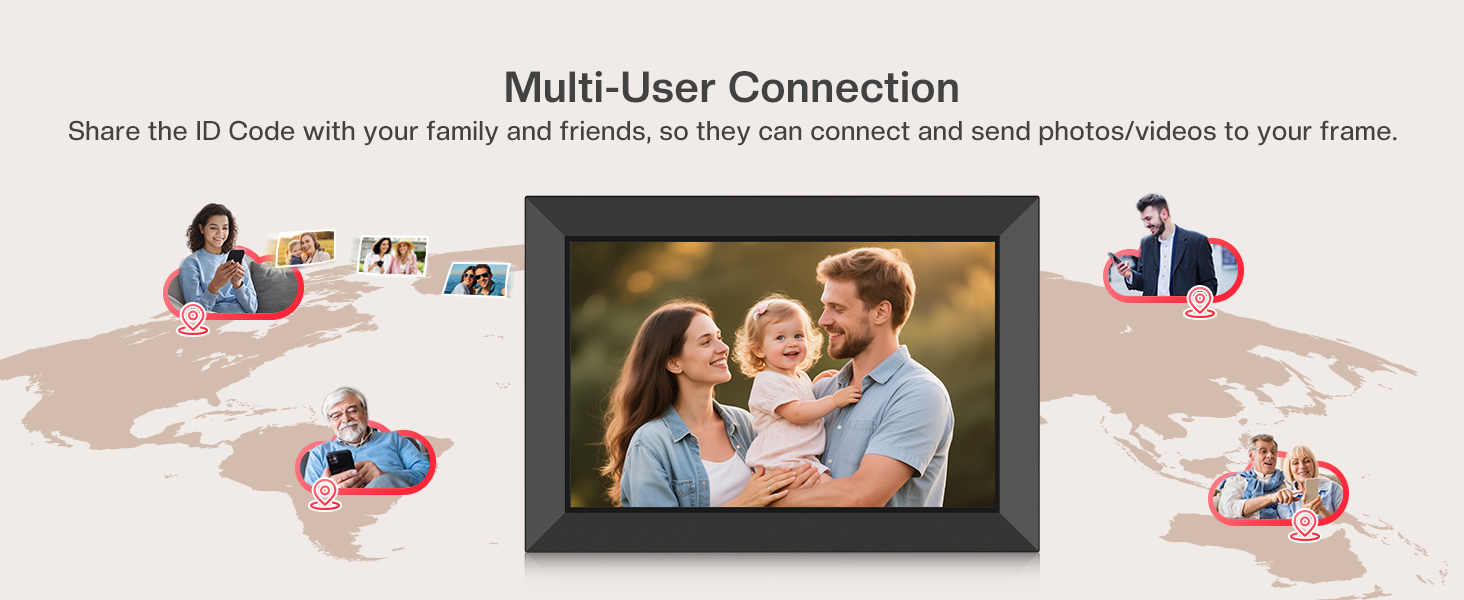 frameo digital frame wifi picture photo video share moment from phone
