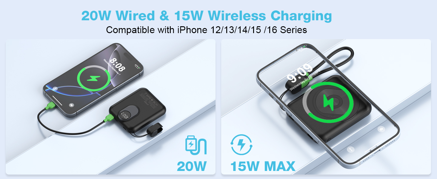 20W Wired Fast Charging&amp; 15W Wireless Charging