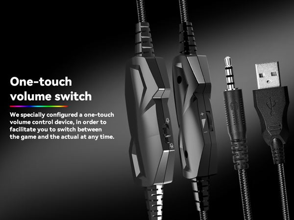 PS5 Headset with One-Touch Volume Switch