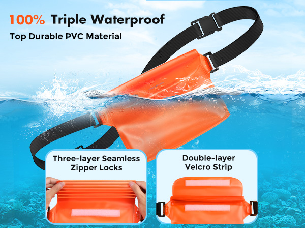 Waterproof Phone Pouch with Adjustable Waist Strap