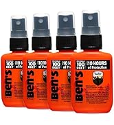 Ben's 100 Tick &amp; Insect Repellent 1.25 Fl Oz. Pump Spray (4 Pack)