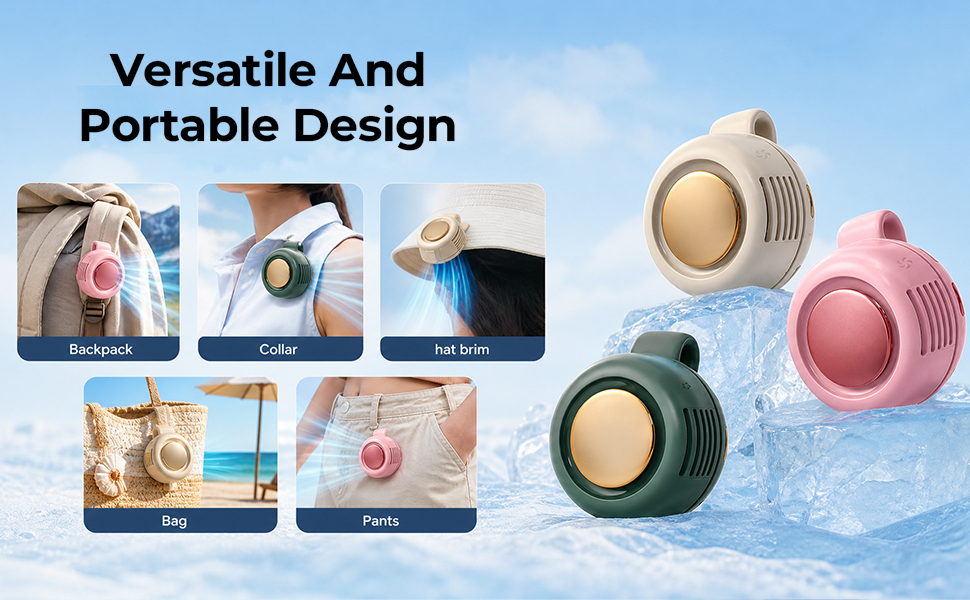 Small Clips Fanmini Whirlwind Fans For Waist Clips Suitable For Outdoor &amp;amp; Travel &amp;amp; Office