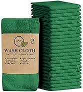 Softolle 100% Cotton Ring Spun Wash Cloths – Bulk Pack of Washcloths – 12x12 Inches – Wash Cloth ...