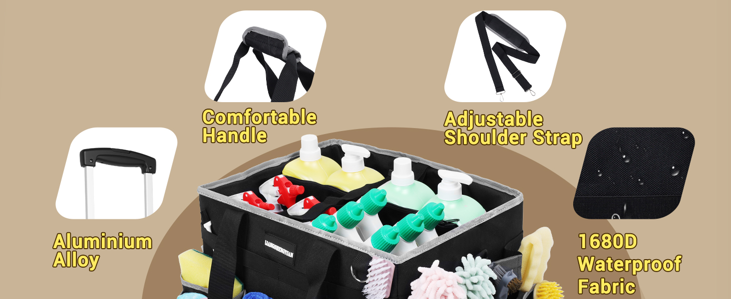 cleaning caddy bag with wheels