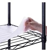Poofzy Wire Shelf Liner 18" X 48", Non-Adhesive Plastic Shelf Liners for Wire Shelving, Waterproo...