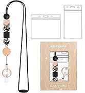 Retractable Lanyards for ID Badges and Keys, Cute Breakaway Teacher Lanyard with Badge Holders an...