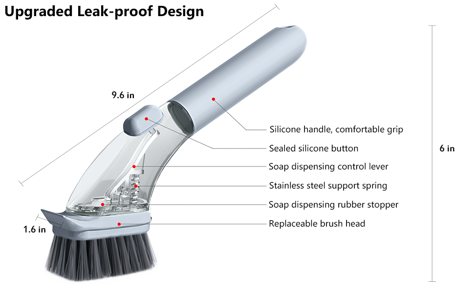 Dish Scrubber with Soap Dispenser