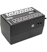 Tripp Lite 550VA UPS Desktop Battery Back Up, 8 Outlet, 300W 120V Standby, Ultra-Compact, USB, 3 ...