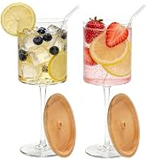 Wine Glasses with Charcuterie Topper