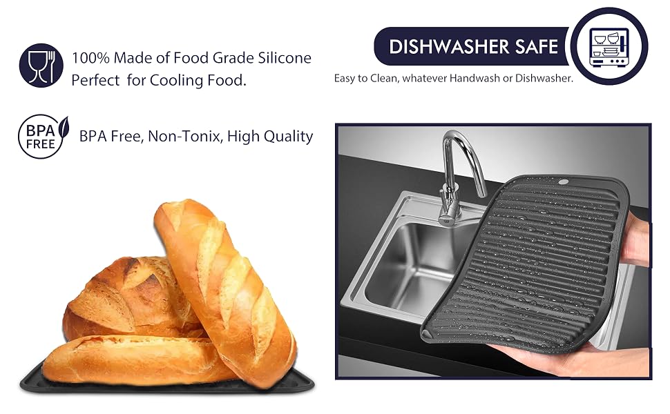 food cake bread cooling pad silicone trivets easy to clean