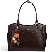 LOVEVOOK Laptop Bag for Women, Original Vintage Work Tote Bag Computer Office Teacher Bag with Fl...