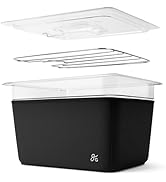 Greater Goods Sous Vide Container 12 Qt with Stainless Steel Rack, Insulation Sleeve, and Lid, (O...
