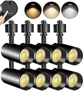 VANoopee 3-Color 10W H Track Lighting Heads Dimmable LED Track Light Heads Bright Rail Ceiling Sp...