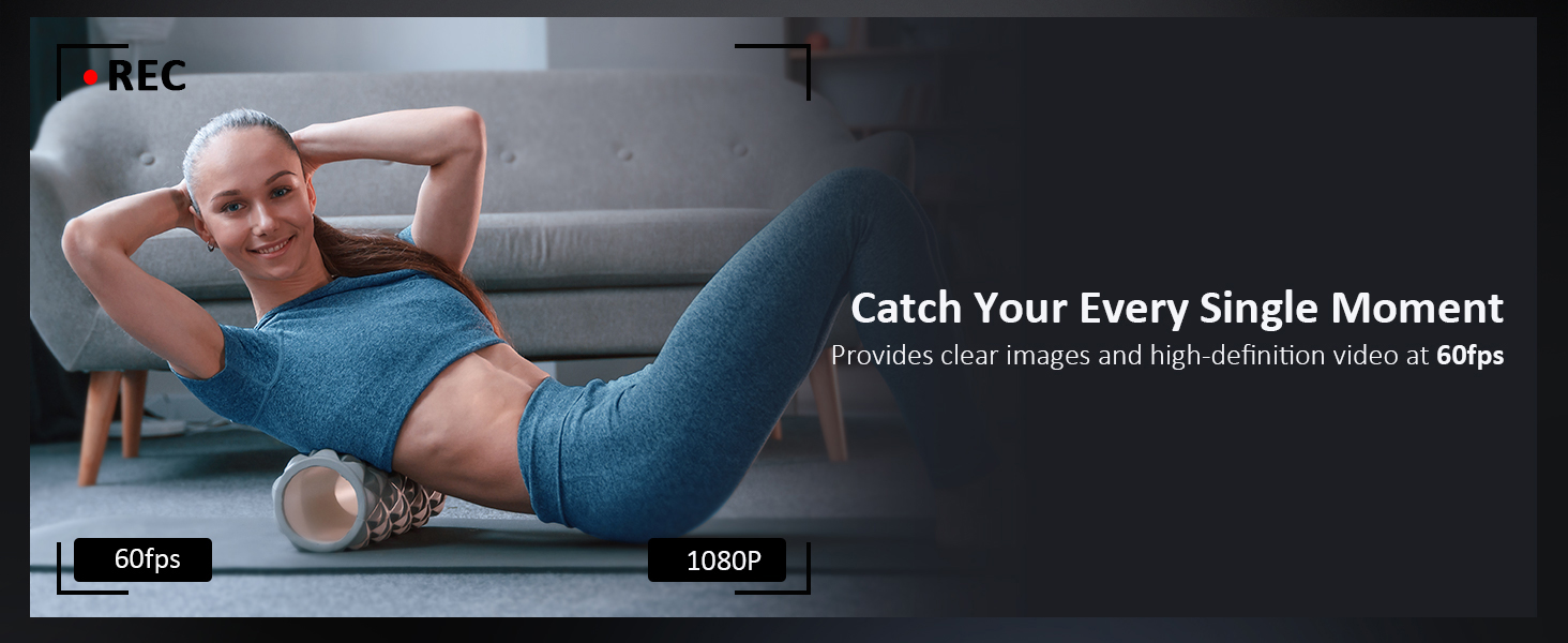 woman doing a yoga pose with a camera